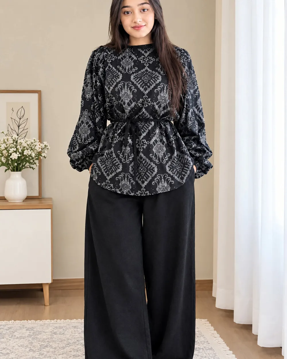 Noir Pattern Dress